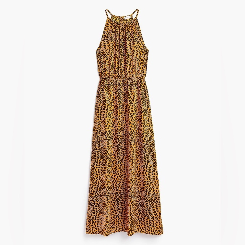 J.Crew animal print maxi dress